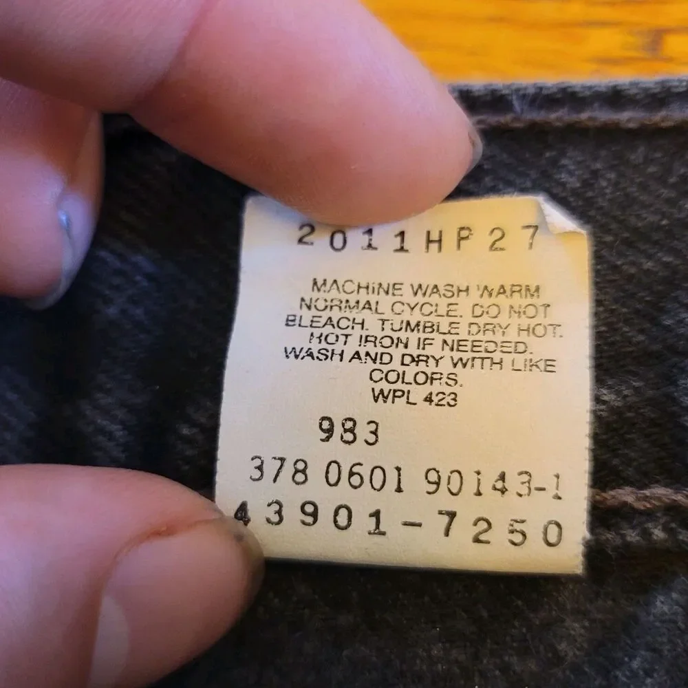 Levi's 901 Men's Relaxed Straight Leg Jeans Black 2011 Cotton 34x32